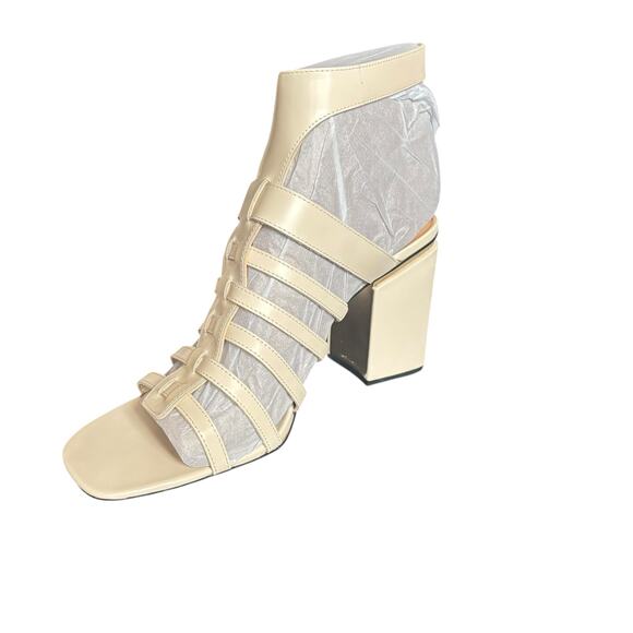 Vince Camuto Hicheny leather caged heeled sandal block heel adjustable buckle 12 - Picture 2 of 7